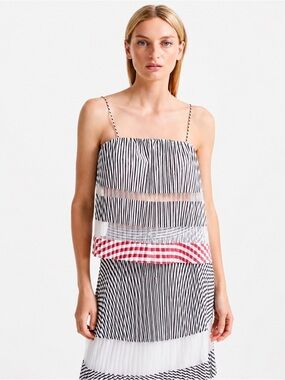 Club Monaco $149 Msrp lightweight striped cami RW